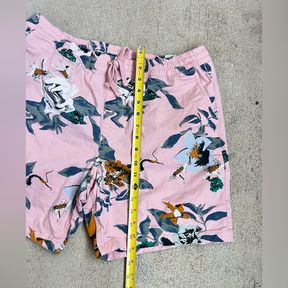 VANS Men Cotton Bermuda Beach Shorts Relaxed Fit Floral Elastic Waist L Summer - Picture 4 of 12